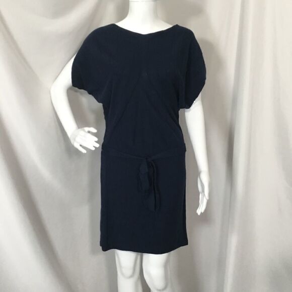 Max Studio Knit Tie Belt Dress in Sapphire (H12) - Picture 1 of 8